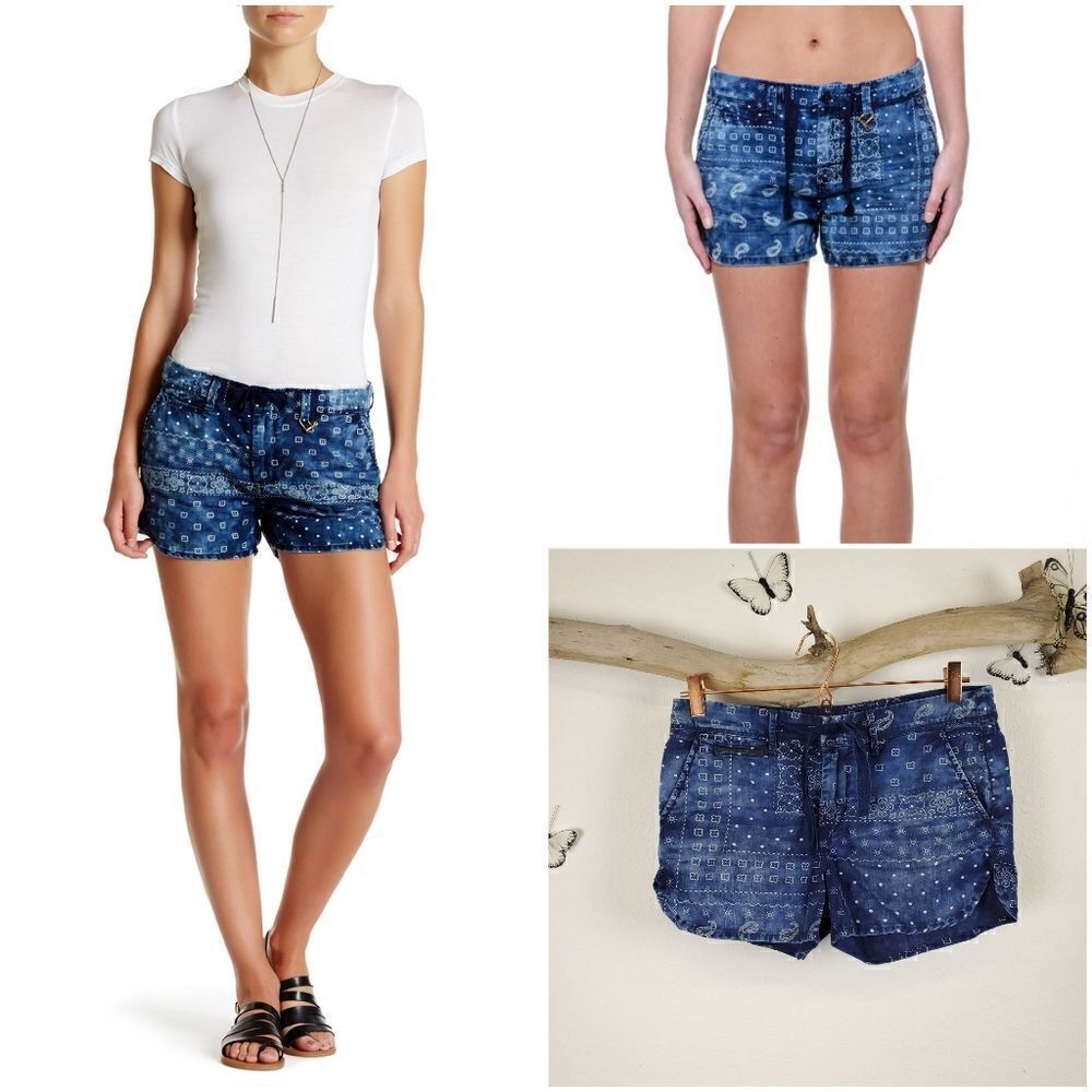 Chip foster bandana print drawstring dolphin short